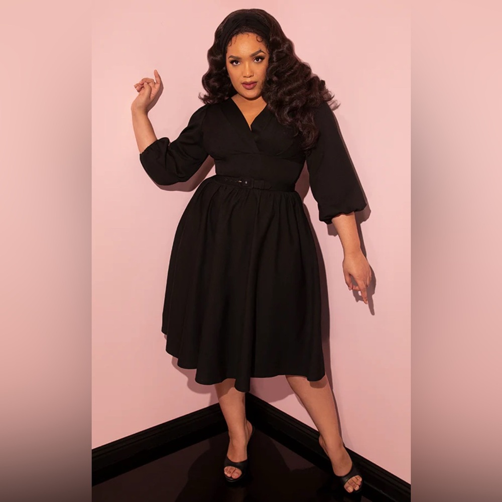 BAWDY SWING DRESS IN BLACK - VIXEN BY MICHELINE PITT